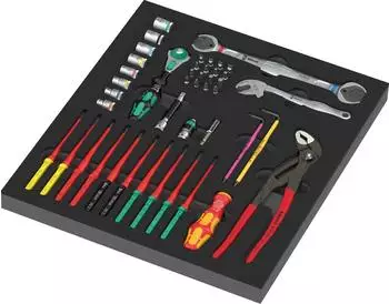 Wera 9753 Schaumstoffeinlage Kraftform Kompakt Wartung Set 1, 45-teilig (05150153001)