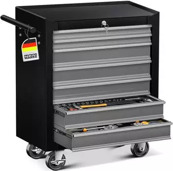 Masko Werkstattwagen 7 Schubladen, abschließbar, Metall (MASKO-WW7)