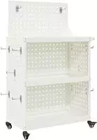 Vidaxl Tool Trolley White 65 X 35 X 111 Cm Cold-rolled Steel