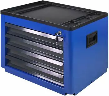 ADB Basic Werkzeugtruhe 4 Schubladen, blau, 450x600x440mm (21011)