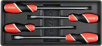 Yato Gothru Schraubendreher-Set 4-tlg. mit Schubladeneinlage (YT-55469)