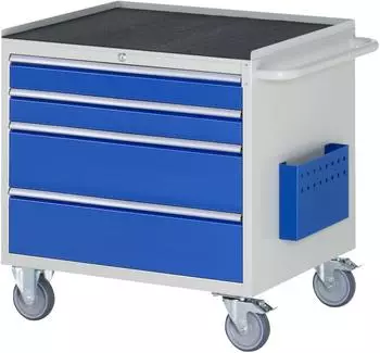 Rau Montagewagen XL3.1 770x650x795mm, 4 Schubladen, Metallauflage 25mm (05-XL3.1A-MT.11)