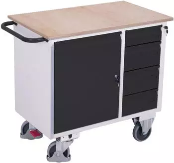 VARIOfit Werkstattwagen 4 Schubladen, Schrank, 1000x600mm, anthrazitgrau (sw-985.000/AG)