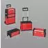 HomCom Werkstattwagen mit Koffer, 3 Module, Stahl, rot (B20-111V00RD)