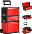 HomCom Werkstattwagen mit Koffer, 3 Module, Stahl, rot (B20-111V00RD)