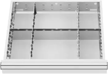 STIER Schubladeneinteilung Metall 500x450mm 6 F&auml;cher BLH 200-300mm (903897)