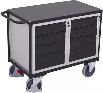 VARIOfit Werkstattwagen 8 Schubladen, abschlie&szlig;bar, anthrazitgrau RAL 7016 (sw-600.619/AG)
