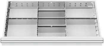 STIER Schubladeneinteilung Metall 800x450mm, BLH 200-300mm, 8 Fächer (903908)