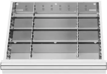 STIER Schubladeneinteilung Metall BLH 150/175mm, 500x450mm, 12 Fächer (903937)