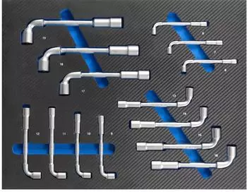 Trutzholm Werkzeugeinlage Winkelsteckschlüssel-Set 14-tlg. 520x400mm, blau
