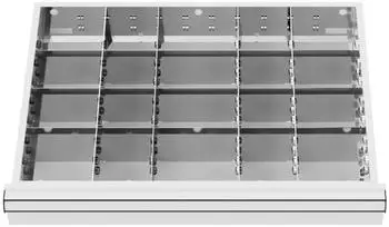 STIER Schubladeneinteilung Metalleinteilung BLH 150/175mm, 600x450mm, 20 Fächer (903912)