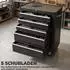 HomCom Werkstattwagen mit 5 Schubladen, abschließbar, schwarz, 33x61,5x82,5cm