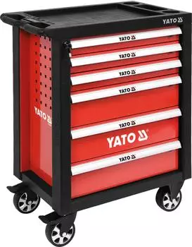 Yato Werkstattwagen 6 Schubladen, Stahl, schwarz/rot (YT-55299)