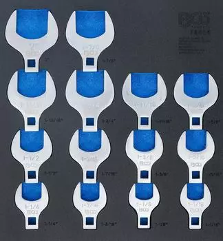 BGS Hahnenfußschlüssel-Satz 1/2" ZOLL 1.1/16"-2" 14-tlg. (74564)