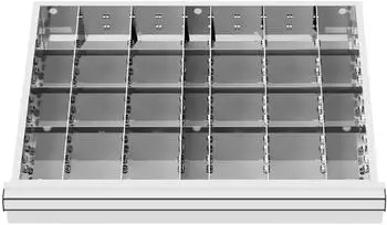 STIER Schubladeneinteilung Metall BLH 150/175mm, 600x450mm, 24 F&auml;cher (903913)