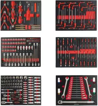 Trutzholm Werkstattwagen Schaumeinlagen rot 520x400mm, 6-teilig (73981901)