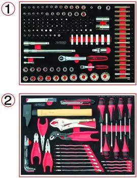 KS Tools Werkzeug-Set für Werkstattwagen, 184-teilig (714.0184)