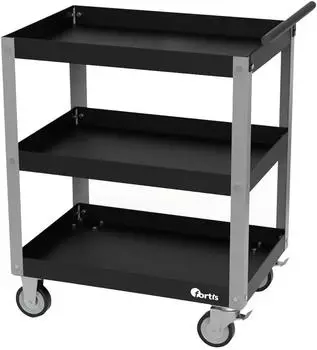 Fortis Servicewagen 684x469x820mm, 150kg, 3 Etagen, schwarz