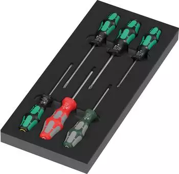 Wera 9719 Schaumstoffeinlage Kraftform Serie 300 Set 3 Schraubendreher 7-tlg. (05150129001)