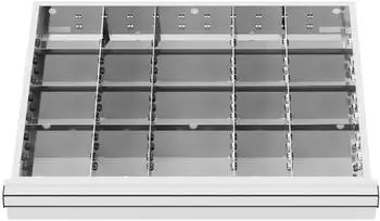 STIER Schubladeneinteilung Metalleinteilung 600x450mm, BLH 200-300mm, 20 F&auml;cher (903900)