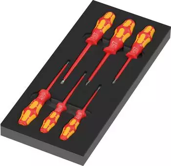 Wera 97110 Schaumstoffeinlage Schraubendreher Kraftform Serie 100 VDE Set 1, 7-teilig (05150133001)