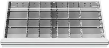 STIER Schubladeneinteilung Metalleinteilung 800x450mm, BLH 150/175mm, 28 F&auml;cher (903919)