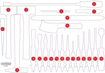 KS Tools Leere Schaumstoffeinlage f&uuml;r 811.0022 (811.0022-97)