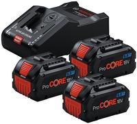 Bosch Professional ProCORE Akku Starter-Set 3 x 18 V 8 Ah und GAL 18V-160 -