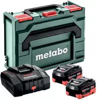 Metabo 685304000 Basic-Set 2x 18V LiHD 10 Ah Akku + ASC 290 Ladeger&auml;t metaBOX 145