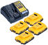 2 Ah, 4 Akkus, leicht: DeWalt DCB 1104