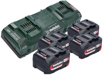 Metabo Basis Set (4x Li-Power 18 V 4,0 Ah CAS Li-Ion + Doppelschnellladegerät)
