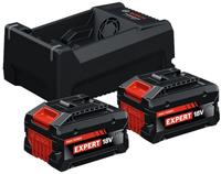 Bosch Werkzeugakku EXPERT EXBA18V-55, Starter-Set, 18V / 5,5Ah, 2 Schiebeakkus und
