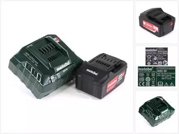 Metabo Akku Basis Set 18v Mit 1x Akku 5,2ah ( 625592000 ) + Ladeger&auml;t Asc 55 ( 627044000 )