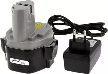 Powery Akku für Makita Typ 1422 Li-Ion inkl. Ladegerät 2000mAh