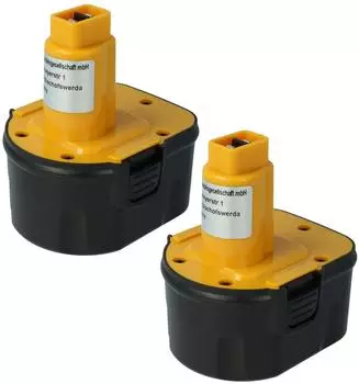 vhbw 2x Ersatzakku für Würth BS12A Power, SP12V 2000mAh NiMH 12V (118260653-22)