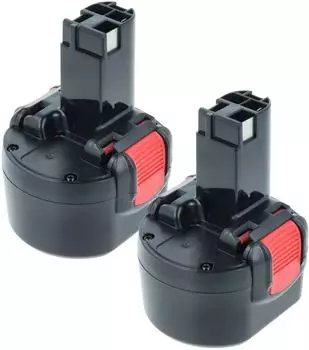 vhbw Ersatz-Akku 2er-Pack NiMH 3000mAh 9,6V für Elektrowerkzeug (183664926-4)