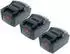 EXTENSILO Ersatzakku Li-Ion 18V 5000mAh, 3er-Pack (176726471-56)