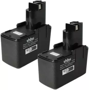 vhbw Ersatz-Akku 2er-Pack NiMH 3300mAh 9,6V für Werkzeug (183664584-8)