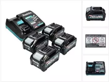 Makita Power Source Kit 40V max. 4x BL 4040 4,0Ah XGT + DC 40 RA Schnellladegerät (191E07-8)