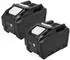 EXTENSILO Akku Li-Ion 40V 6000mAh, kompatibel mit Makita 40V MAX XGT, 2er-Pack (181816880)