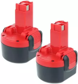 vhbw Ersatzakku 2er-Set NiMH 3300mAh 9,6V für Bosch GSR/GDR (183618998)