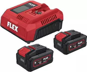 Flex-Tools P-Set 18-55 CA2 Akku-Starter Set 2x 18V/5,0Ah + Ladegerät (535895)