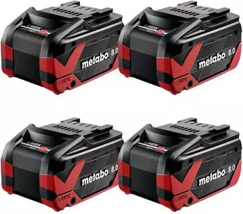 Metabo 4x LiHDX Akkupack 18V 8,0Ah Li-Ion (624975000)