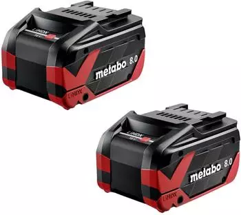 Metabo 2x LiHDX Akkupack 18V 8,0Ah CAS Li-Ion (624975000)