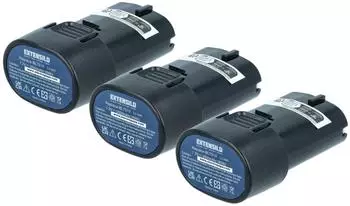 EXTENSILO Akku-Set (3x) Li-Ion 7,2V 2500mAh für Makita TD021D / TD070D (176726463-6)