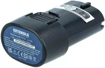 EXTENSILO Ersatz-Akku Li-Ion 2500mAh 7,2V f&uuml;r Werkzeug & Staubsauger (176634669-8)