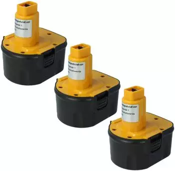 vhbw Ersatzakku 3er-Set NiMH 2000mAh 12V (118260904-14)