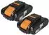 EXTENSILO Ersatz-Akku 2x Li-Ion 20V 2500mAh für Werkzeug (183495985-5)