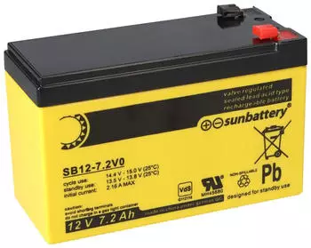 SUN Battery SSB SB7-12 Bleiakku 12V 7Ah (18942)