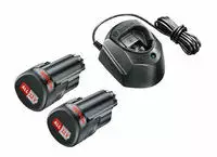 Bosch - Set 1A Ladeger&auml;t und 2x 12 V Li-Ion 1,5 Ah Akku 1600A01L3E